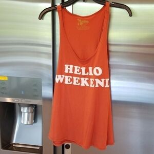 💕SHOW ME YOUR MUMU Hello Weekend Graphic Tank Top